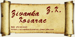 Živanka Košarac vizit kartica